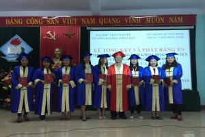 Lễ bế giảng và trao bằng tốt nghiệp hệ vừa làm vừa học ngành Khoa học thư viện tại trung tâm giáo dục thường xuyên tỉnh Quảng Bình
