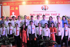 Trường Đại học Khoa học tổ chức thành công Đại hội Đảng bộ lần thứ V nhiệm kỳ 2020 - 2025