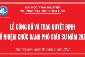 Trường Đại học Khoa học tổ chức Lễ công bố và trao Quyết định bổ nhiệm chức danh Phó giáo sư năm 2022 cho 06 Phó giáo sư