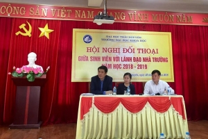 Trường Đại học Khoa học tổ chức hội nghị đối thoại giữa sinh viên với lãnh đạo nhà trường năm học 2018 - 2019