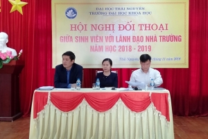 Trường Đại học Khoa học tổ chức hội nghị đối thoại giữa sinh viên với lãnh đạo nhà trường năm học 2018 - 2019