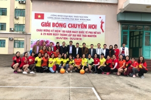 Trường Đại học Khoa học tổ chức giải bóng chuyền hơi nữ chào mừng Ngày Quốc tế Phụ nữ 8/3