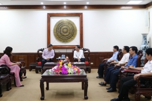 Buổi làm việc đầu tiên của tân Hiệu trưởng Trường Đại học Khoa học với lãnh đạo UBND tỉnh Thái Nguyên