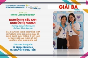 Sinh viên Khoa Công nghệ sinh học Trường Đại học Khoa học xuất sắc giành Giải thưởng sinh viên nghiên cứu khoa học toàn quốc EURÉKA lần thứ 21 năm 2019