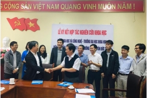 Hợp tác nghiên cứu khoa học và chuyển giao công nghệ giữa Viện Khoa học và Công nghệ Trường Đại học Khoa học với Viện Tiên tiến Khoa học Vật liệu Trường Đại học Tôn Đức Thắng