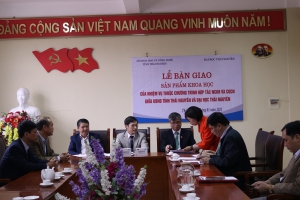 Bàn giao sản phẩm KH&CN thuộc chương trình hợp tác giữa UBND tỉnh Thái Nguyên với Đại học Thái Nguyên tại Trường Đại học Khoa học